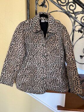 Perfect jacket for Spring! Lighter weight Leopard Print Jacket by Chico’s